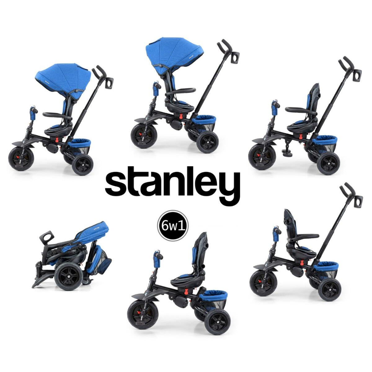 Driewieler Milly Mally Stanley Marineblauw/Zwart 2/2
