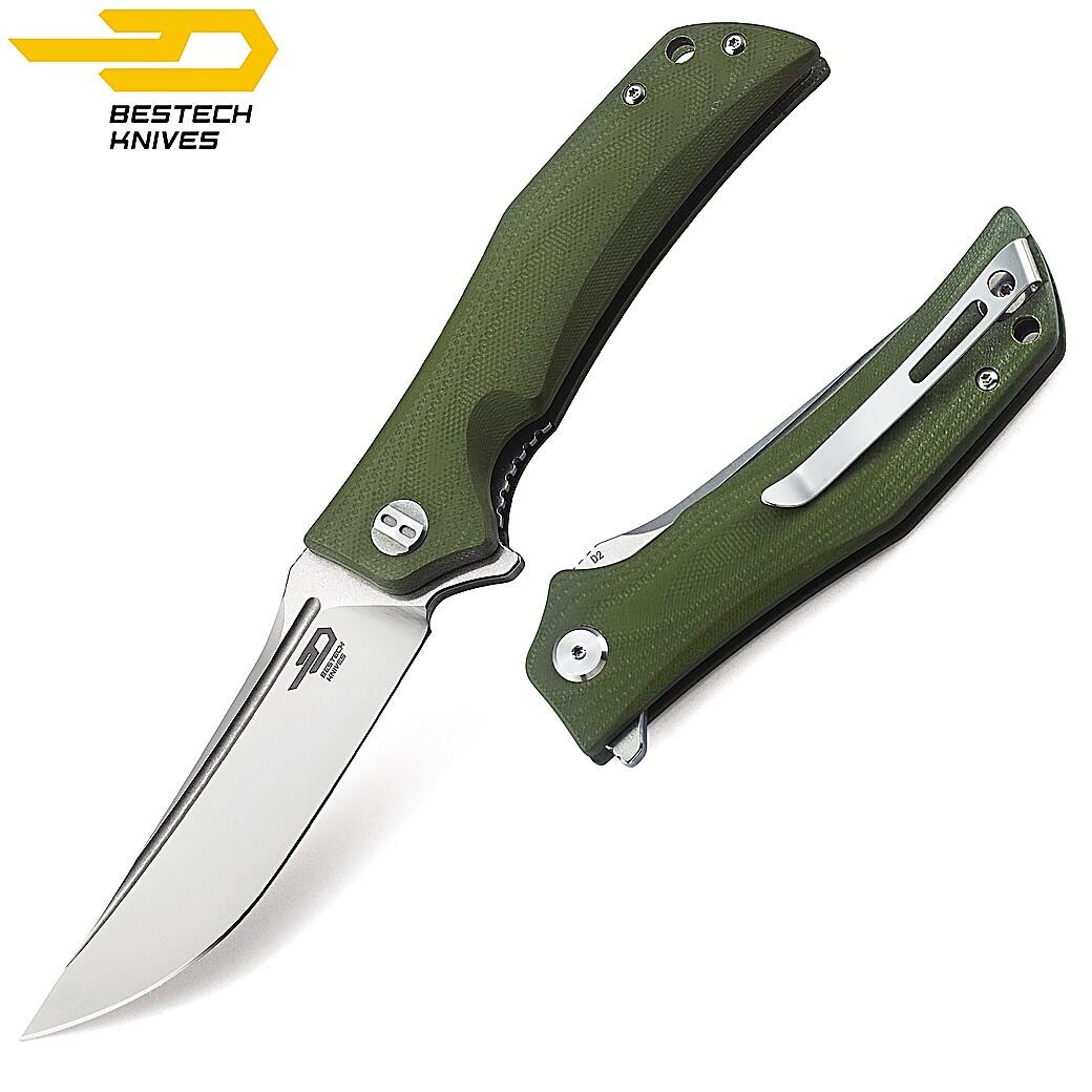 Bestech Navalha Scimitar Verde Exército G10 D2 4/7