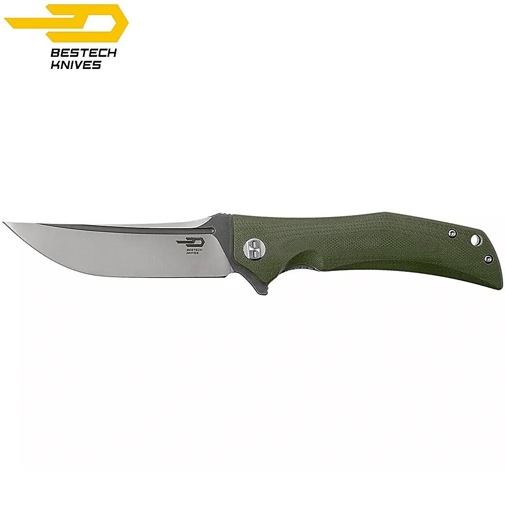 Bestech Navalha Scimitar Verde Exército G10 D2 5/7