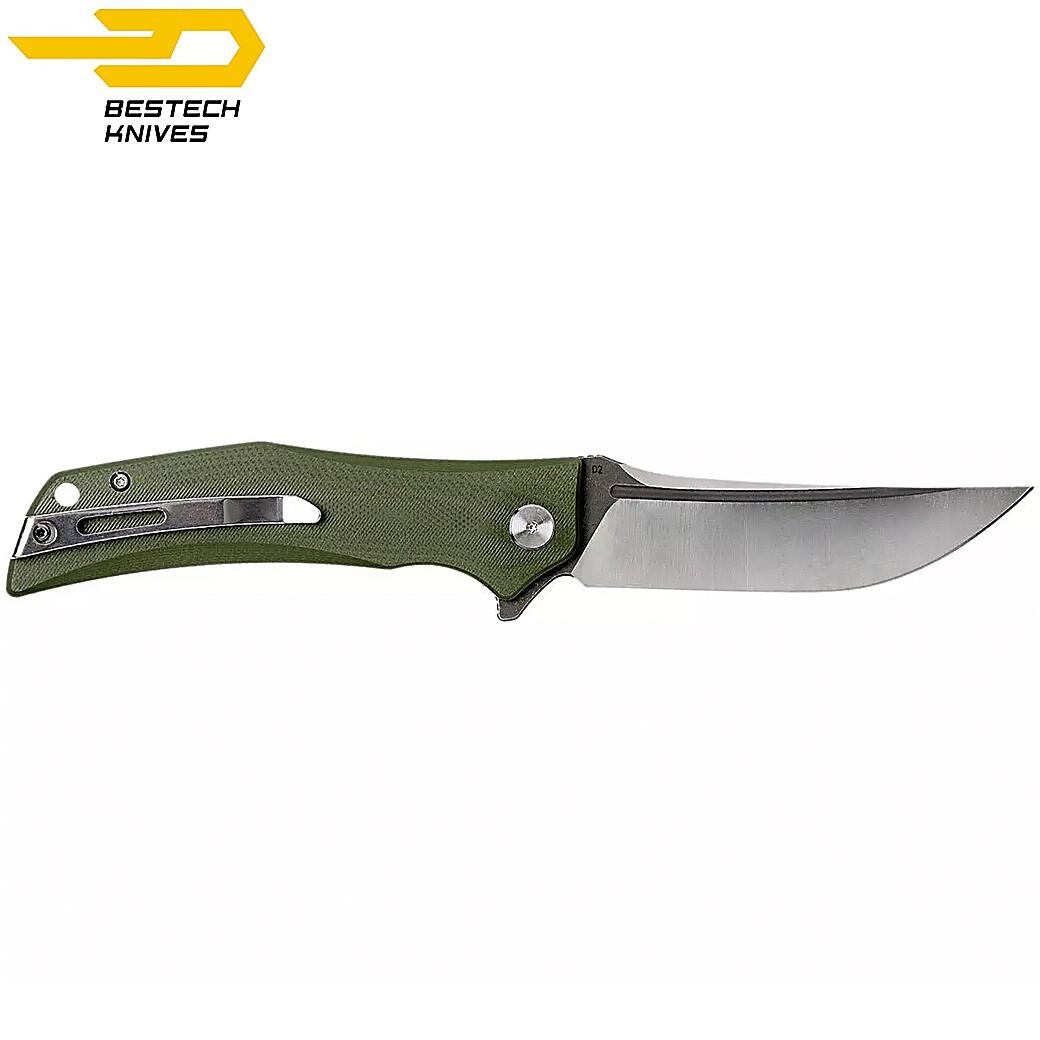 Bestech Navalha Scimitar Verde Exército G10 D2 6/7