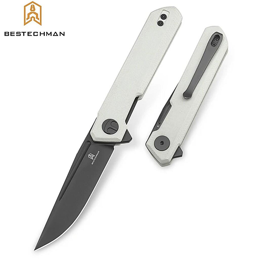 Bestechman Navalha Mini Dundee Branco G10 D2 PVD 4/7