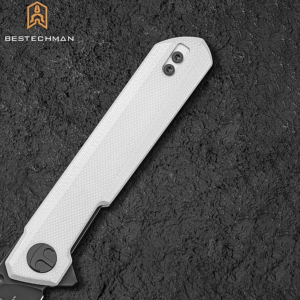 Bestechman Navalha Mini Dundee Branco G10 D2 PVD 7/7