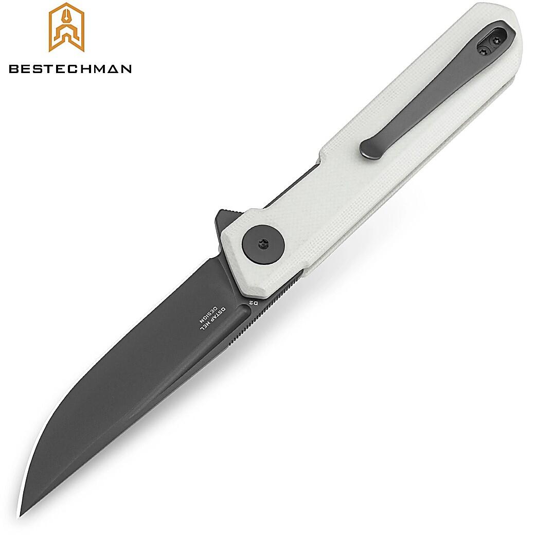 Bestechman Navalha Mini Dundee Branco G10 D2 PVD 2/7