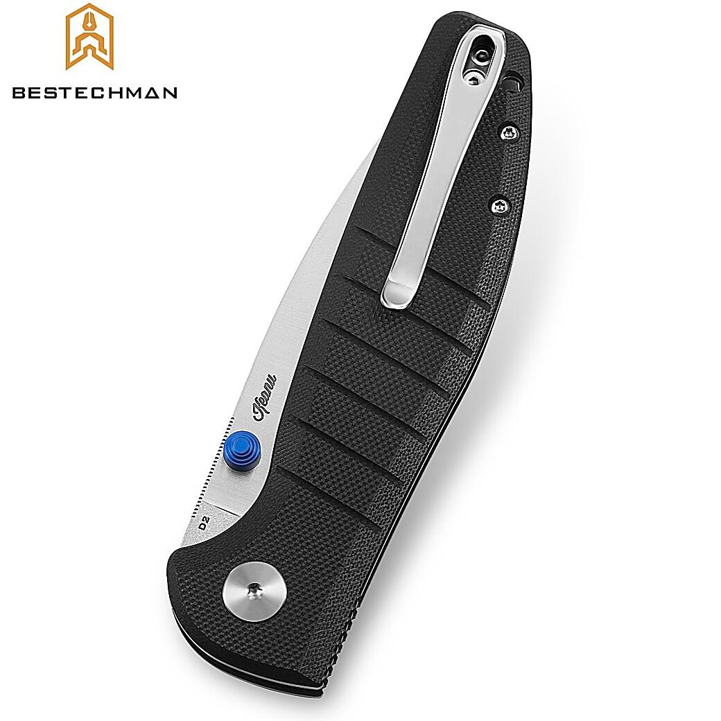 Bestechman Couteau de Poche Goodboy Noir G10 D2 4/7