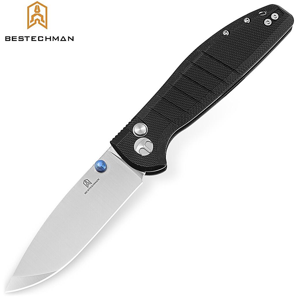 Bestechman - Bestechman Couteau De Poche Goodboy Noir G10 D2 - Aiguisoir - 9 Cm - Decathlon