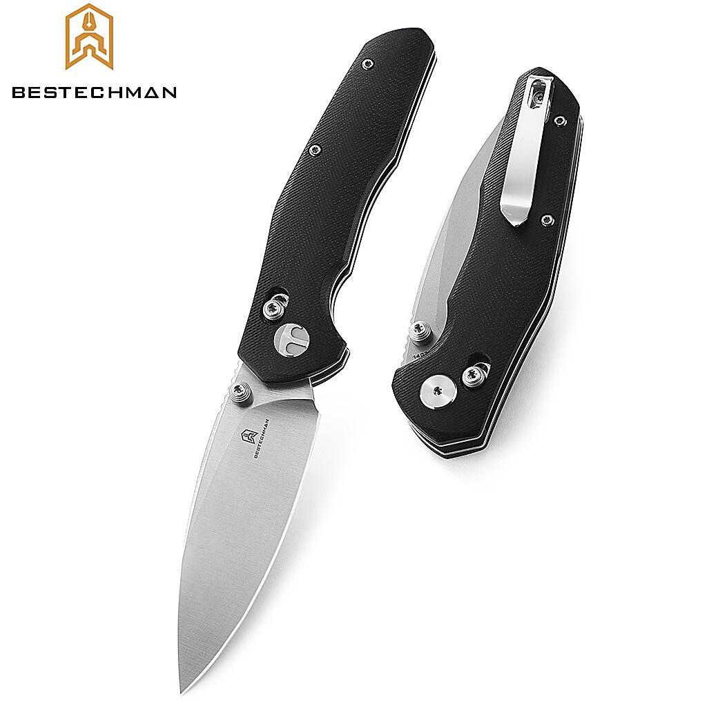 Coltello Tascabile Ronan Nero G10 14C28N di Bestechman 4/7
