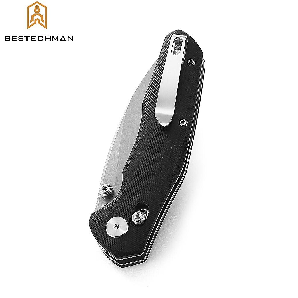 Coltello Tascabile Ronan Nero G10 14C28N di Bestechman 2/7