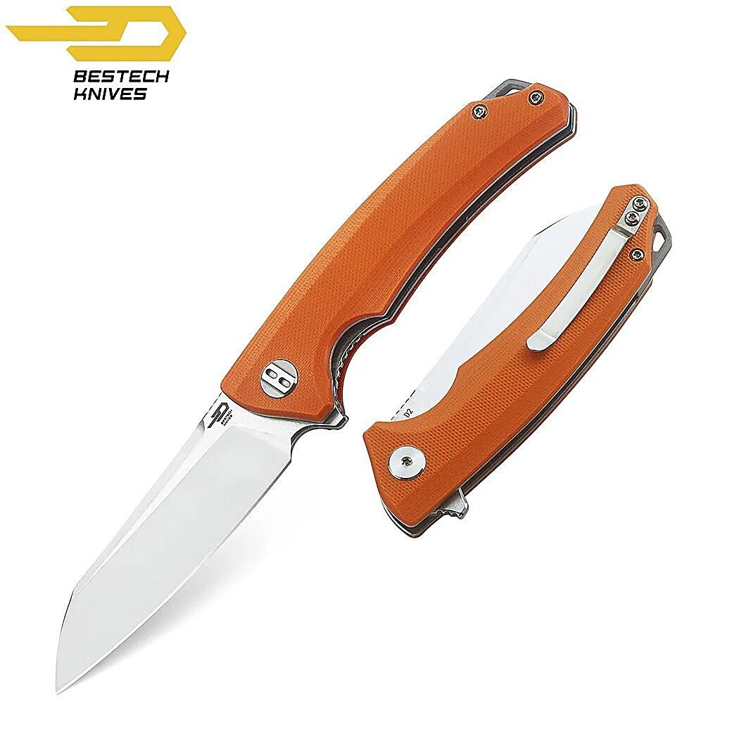 Bestech Couteau de Poche Texel Orange G10 D2 7/7
