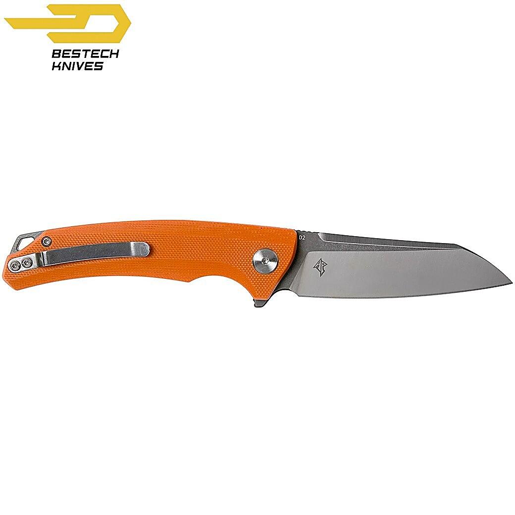 Bestech Couteau de Poche Texel Orange G10 D2 6/7