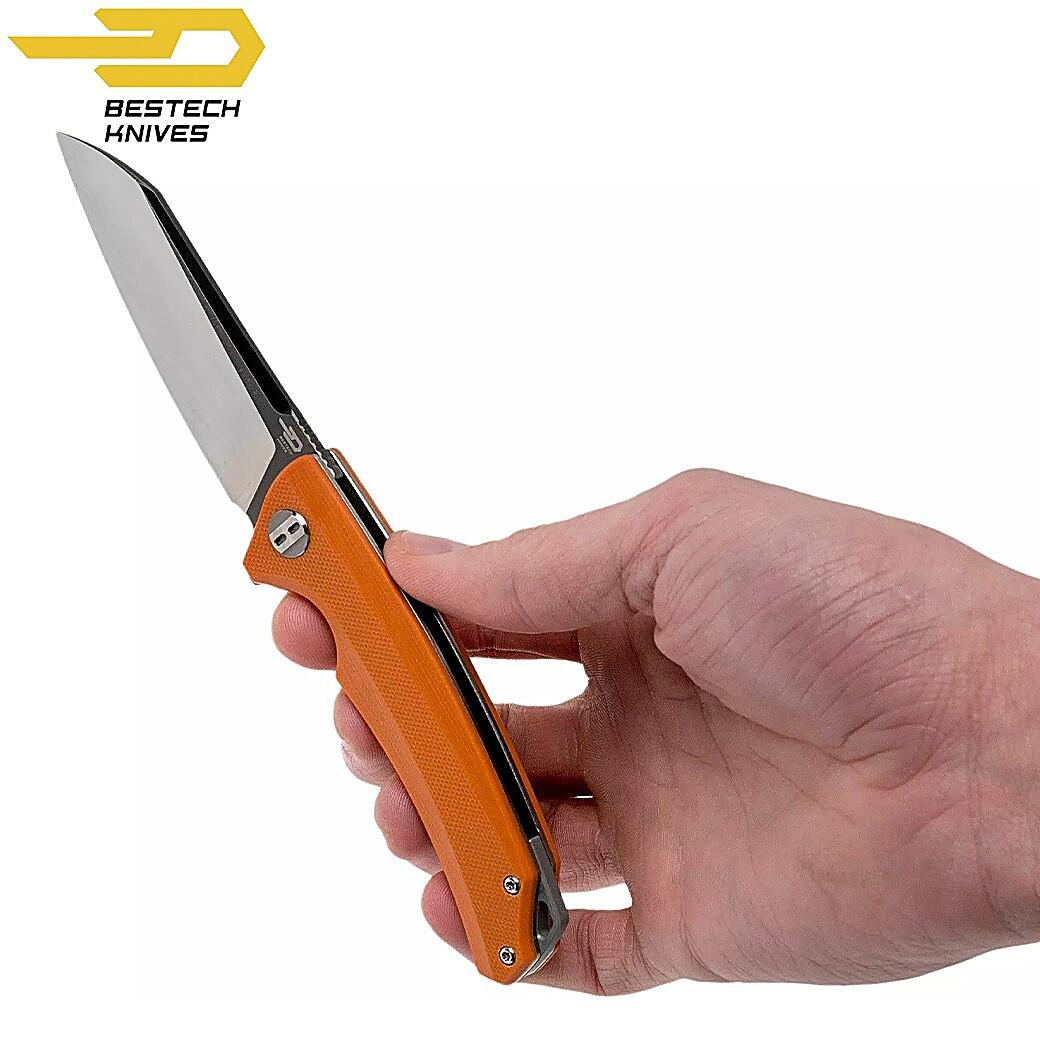 Bestech Couteau de Poche Texel Orange G10 D2 3/7