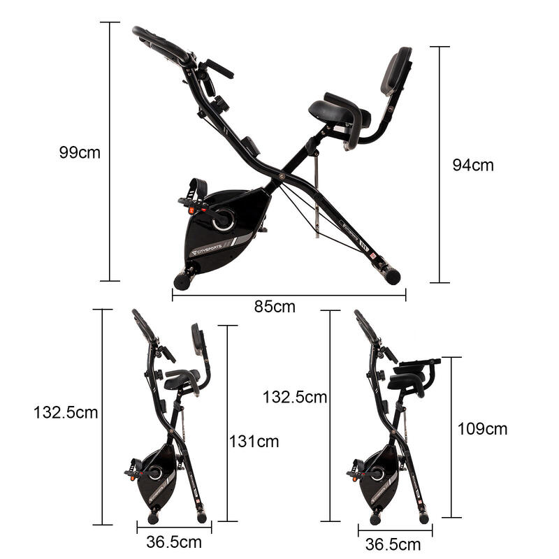 Bicicletă de exerciții pliabilă,bicicletă de interior,12 niveluri de rezistență