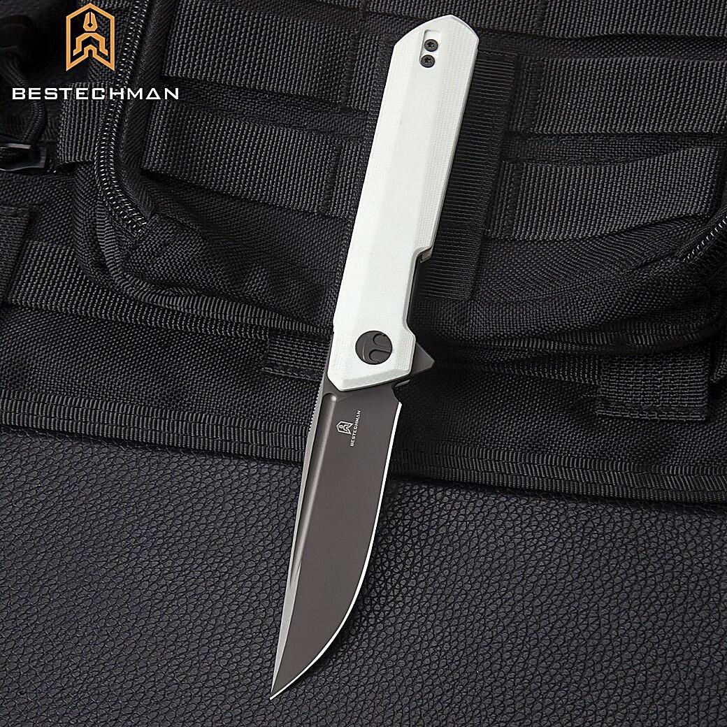 Bestechman Couteau de Poche Dundee Blanc G10 D2 7/7