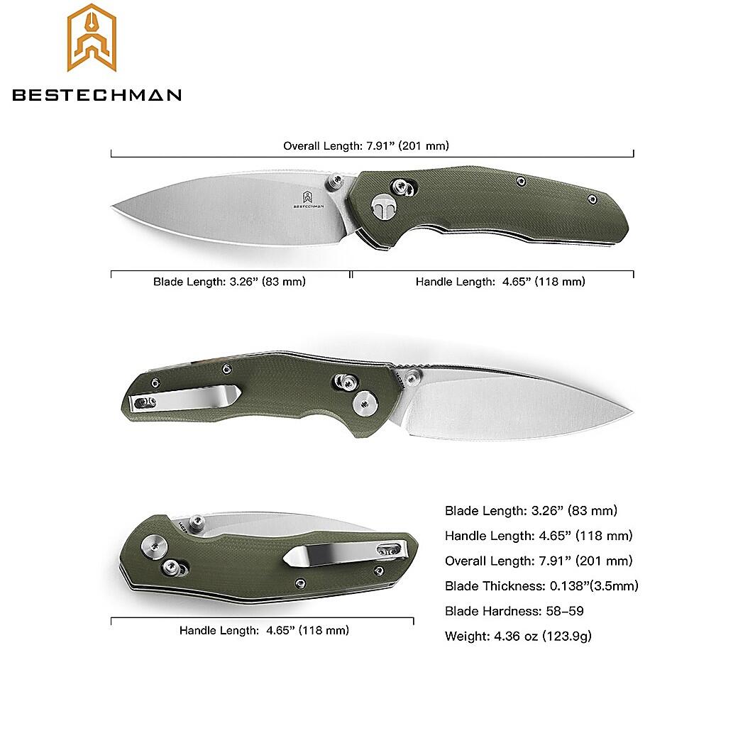 Bestechman Navalha Ronan Verde OD G10 14C28N 6/7