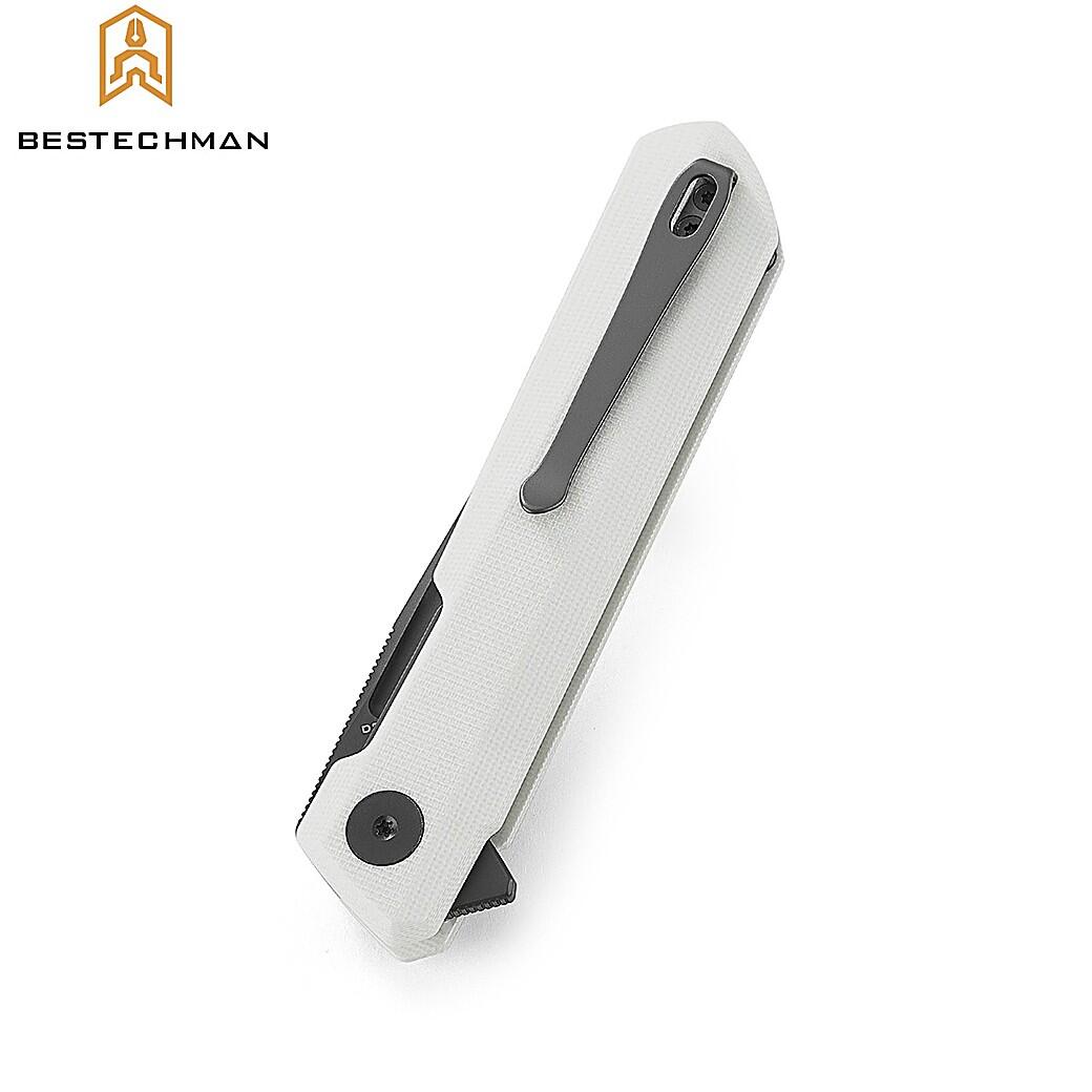 Bestechman Couteau de Poche Dundee Blanc G10 D2 2/7
