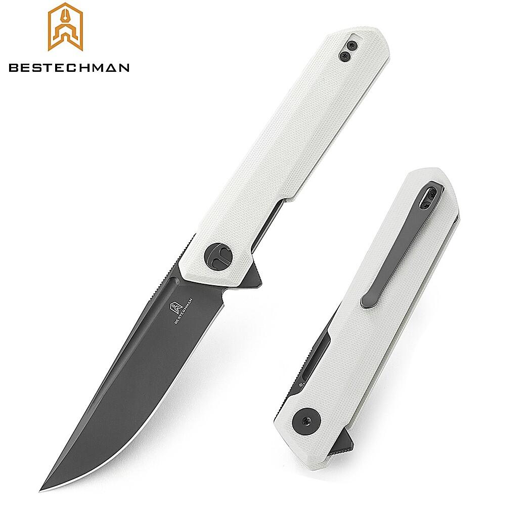 Bestechman Couteau de Poche Dundee Blanc G10 D2 3/7