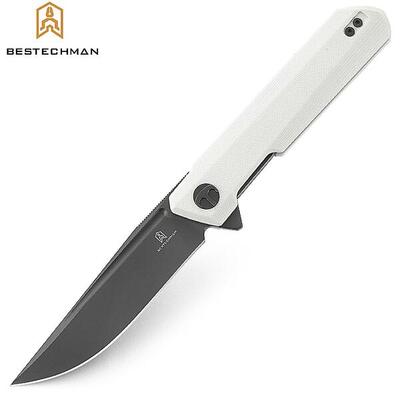 Bestechman Couteau de Poche Dundee Blanc G10 D2