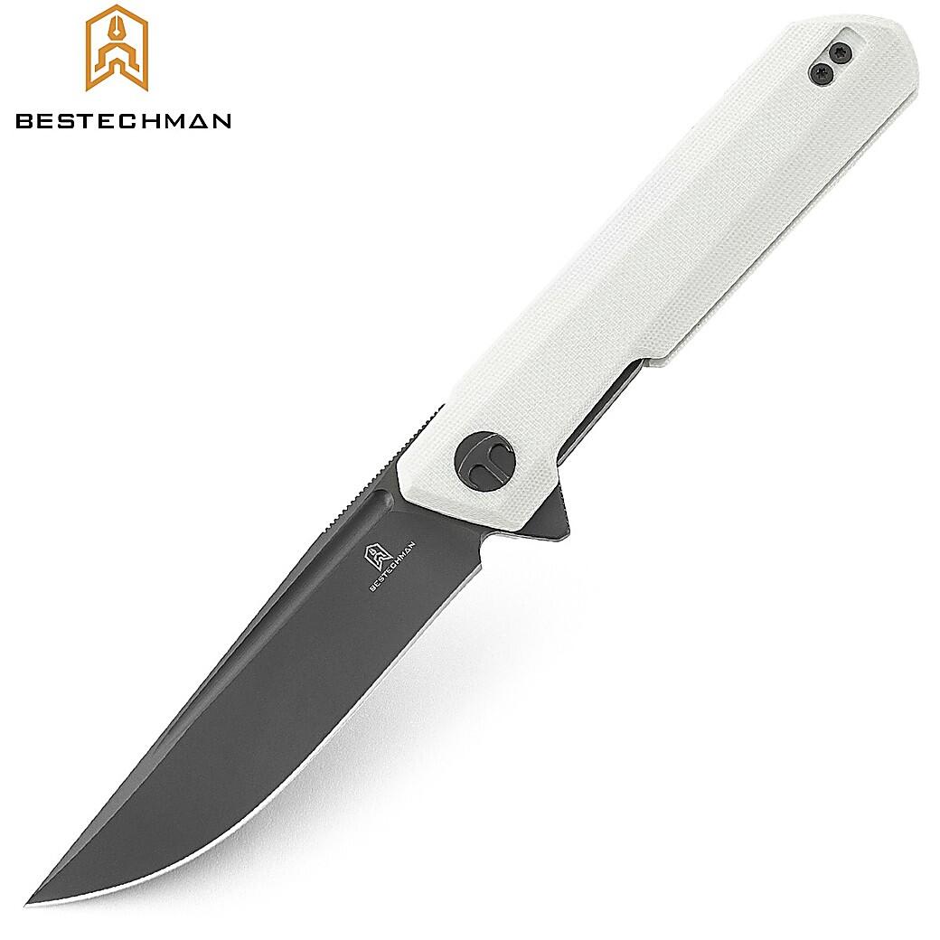 Bestechman - Bestechman Couteau De Poche Dundee Blanc G10 D2 - Aiguisoir - Taille Unique - Decathlon