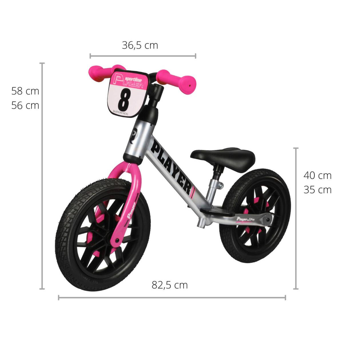 Bici senza pedali Qplay Player Rosa 2/2