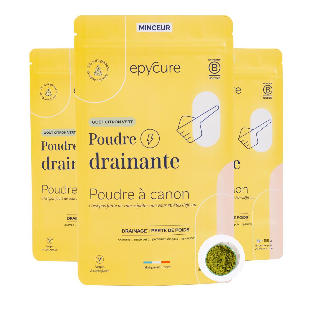 POUDRE DRAINANTE - Goût Citron X 3 mois 1/4