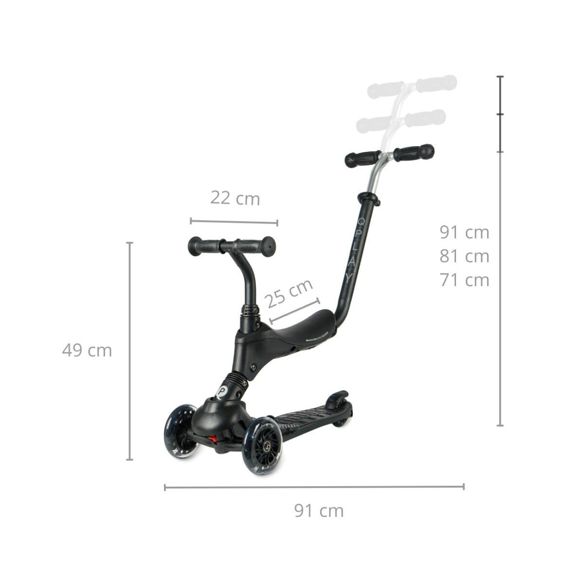 Trottinette Qplay Sema Pro 3-en-1 Noir 3/3