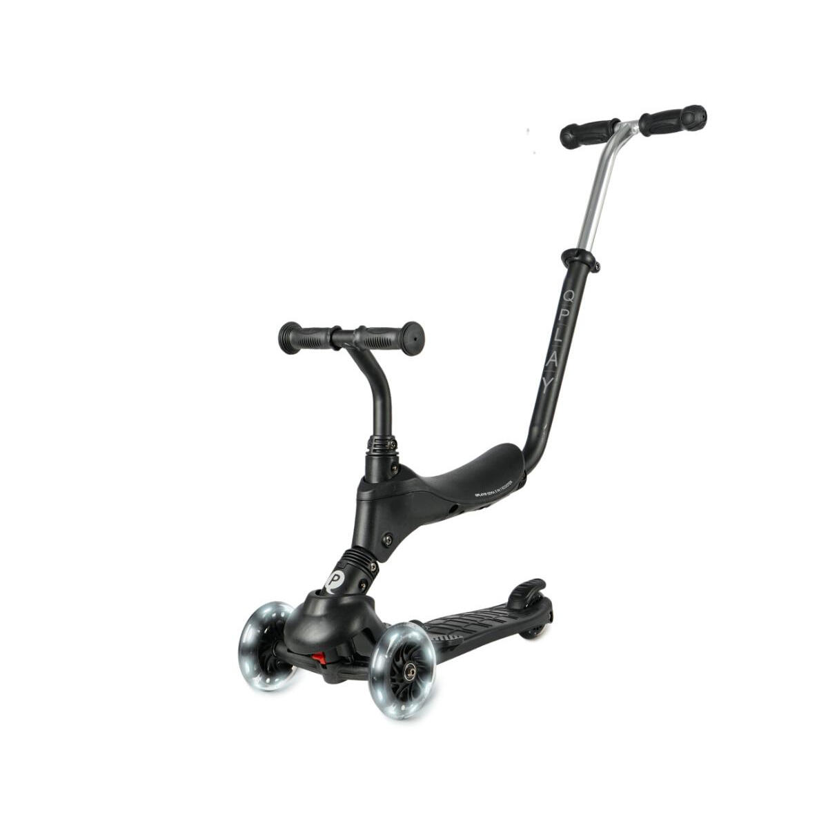 Qplay - Trottinette Qplay Sema Pro 3-en-1 Noir - Plateau Porte Enfant - Orange - Taille Unique - Decathlon