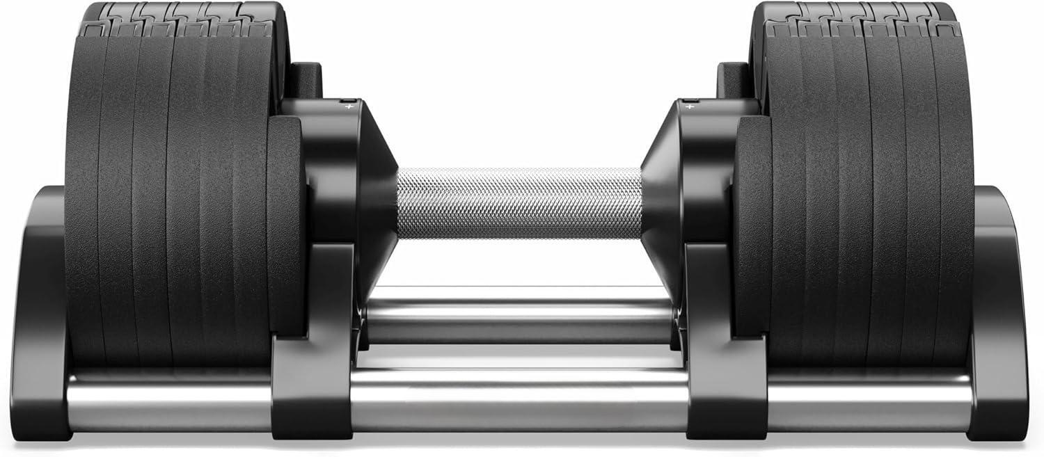 Manubrio Pesi Palestra Casa Da 2 A 24 Kg - 12 Livelli Regolabili Set Con Base 3/7