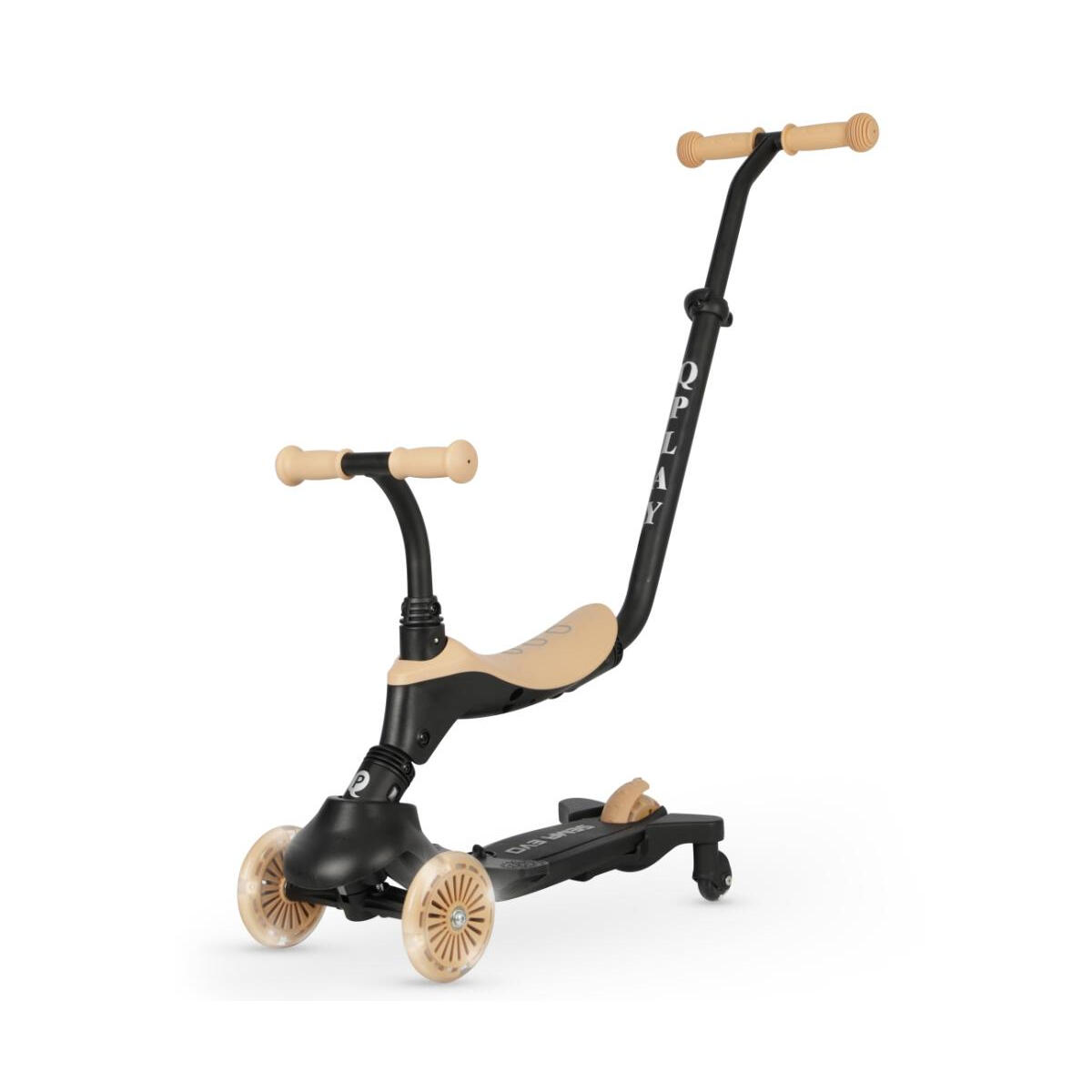 Qplay - Trottinette Qplay Sema Evo 3-en-1 Kaki - Plateau Porte Enfant - Beige - Taille Unique - Decathlon