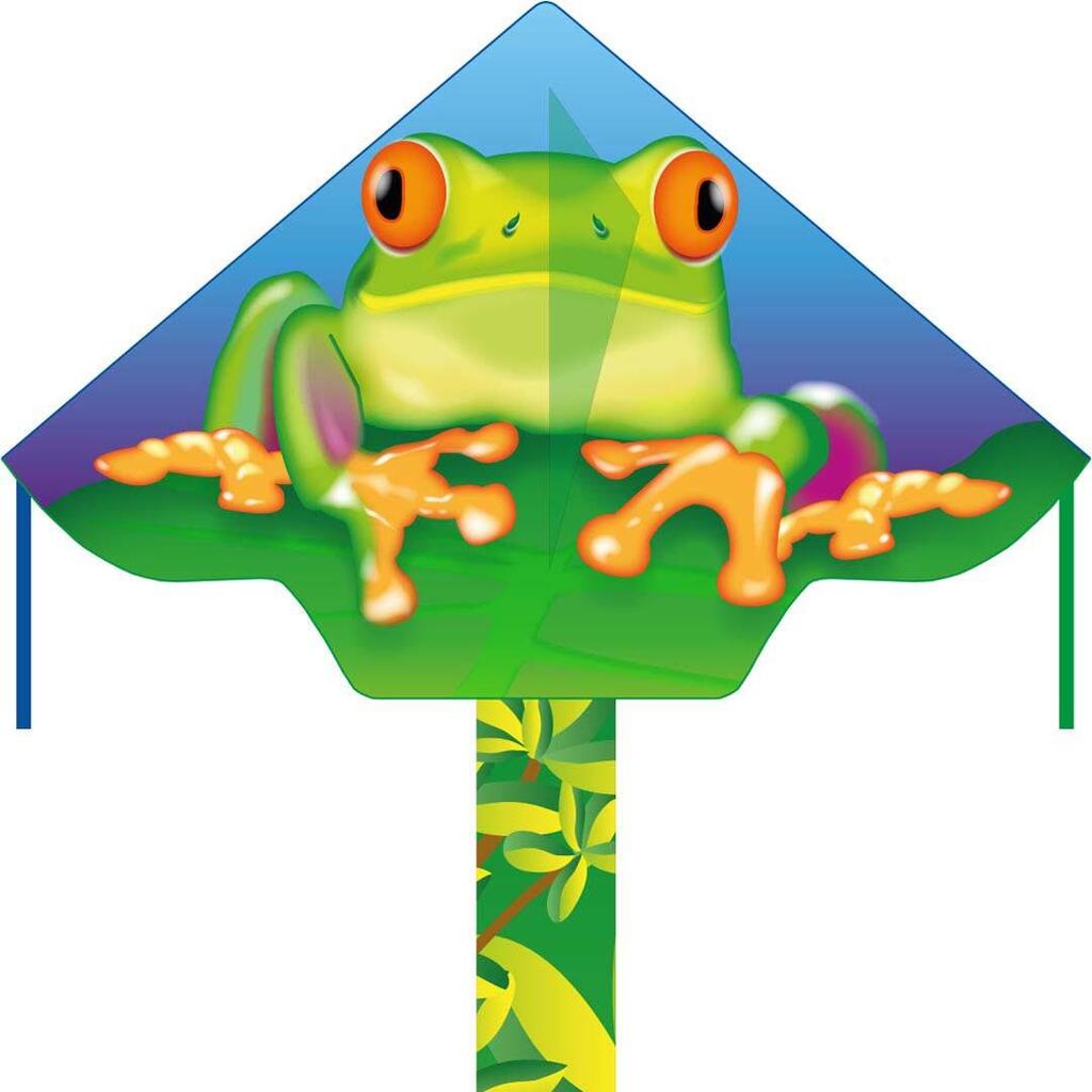 Children's kite HQ Simple Flyer 120 Froggy 102160 Green 120 x 75 cm