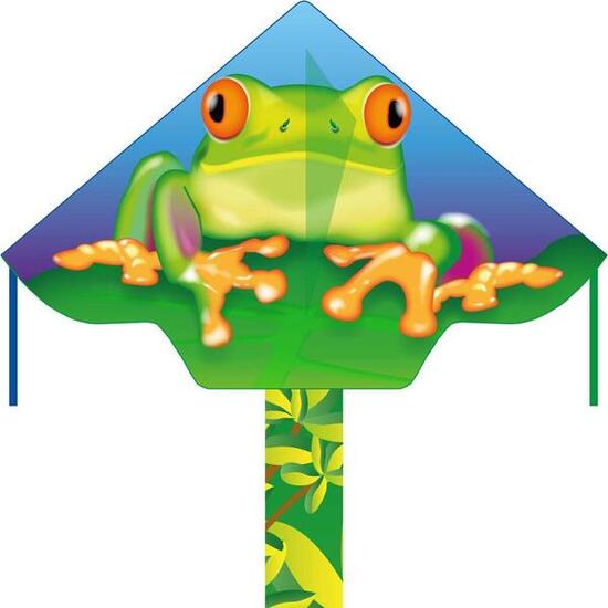 Latawiec dziecięcy HQ Simple Flyer 120 Froggy 102160 Zielony 120 x 75 cm