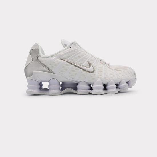 Zapatillas Shox TL White Metallic Silver Max Orange