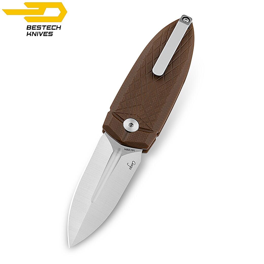Bestech Navalha Ququ Castanha G10 14C28N 3/7