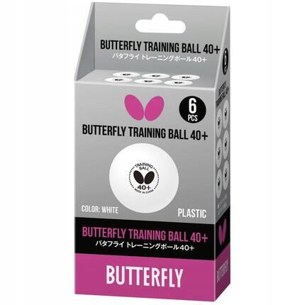 PIŁECZKI DO TENISA STOŁOWEGO piłki do ping ponga BUTTERFLY 6 szt. białe