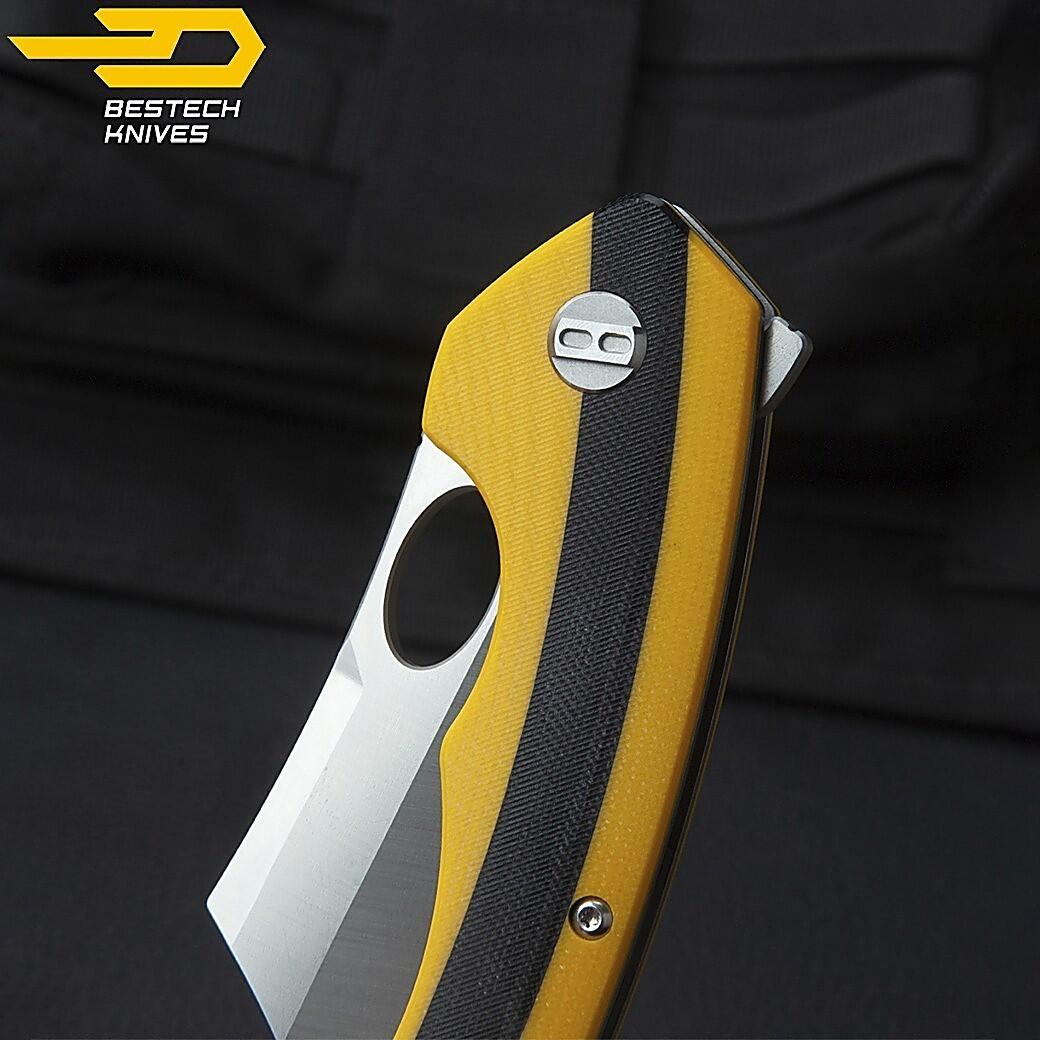 Bestech Navalha Skirmish Amarelo Preto G10 D2 4/7