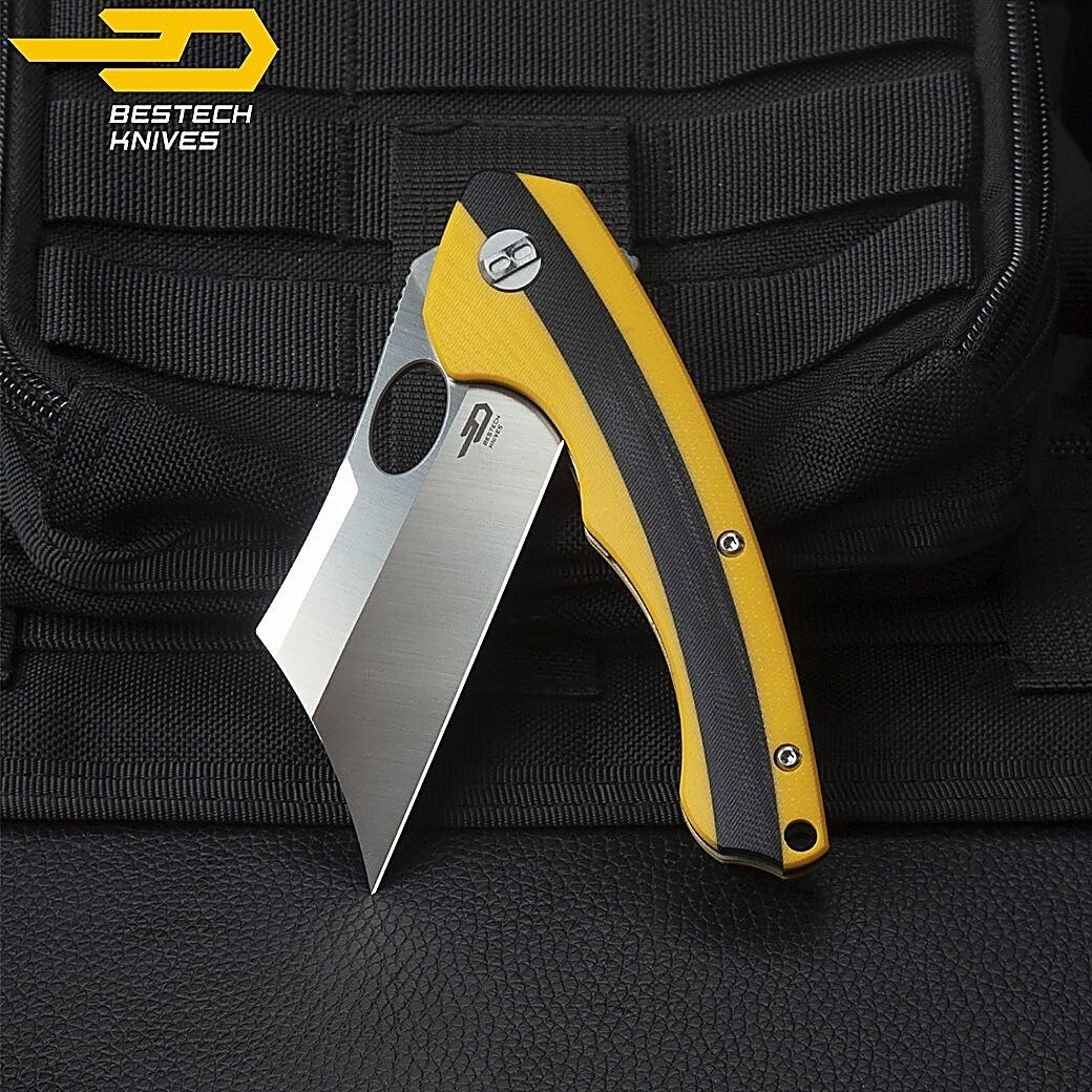 Bestech Navalha Skirmish Amarelo Preto G10 D2 3/7