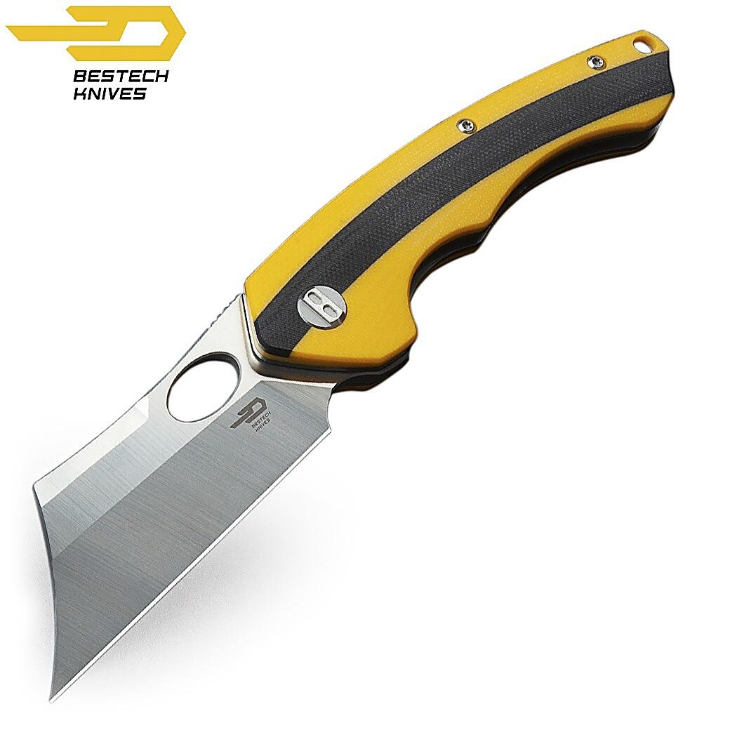 Bestech Knives - Bestech Couteau De Poche Skirmish Jaune Noir G10 D2 - Aiguisoir - Taille Unique - Decathlon