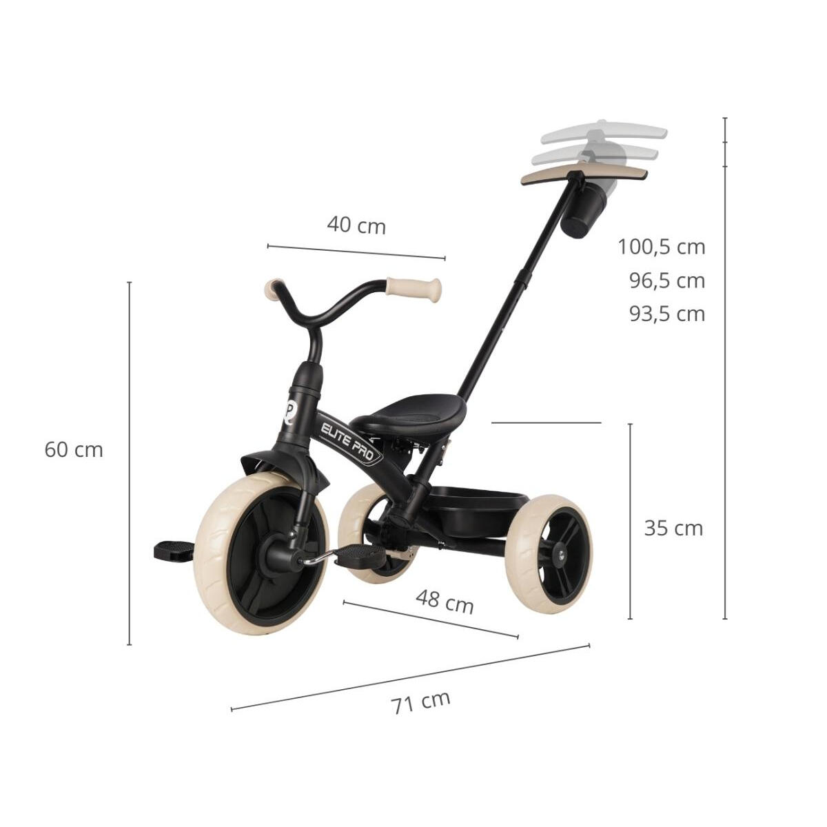 Tricycle Qplay Elite Pro Noir 2/3