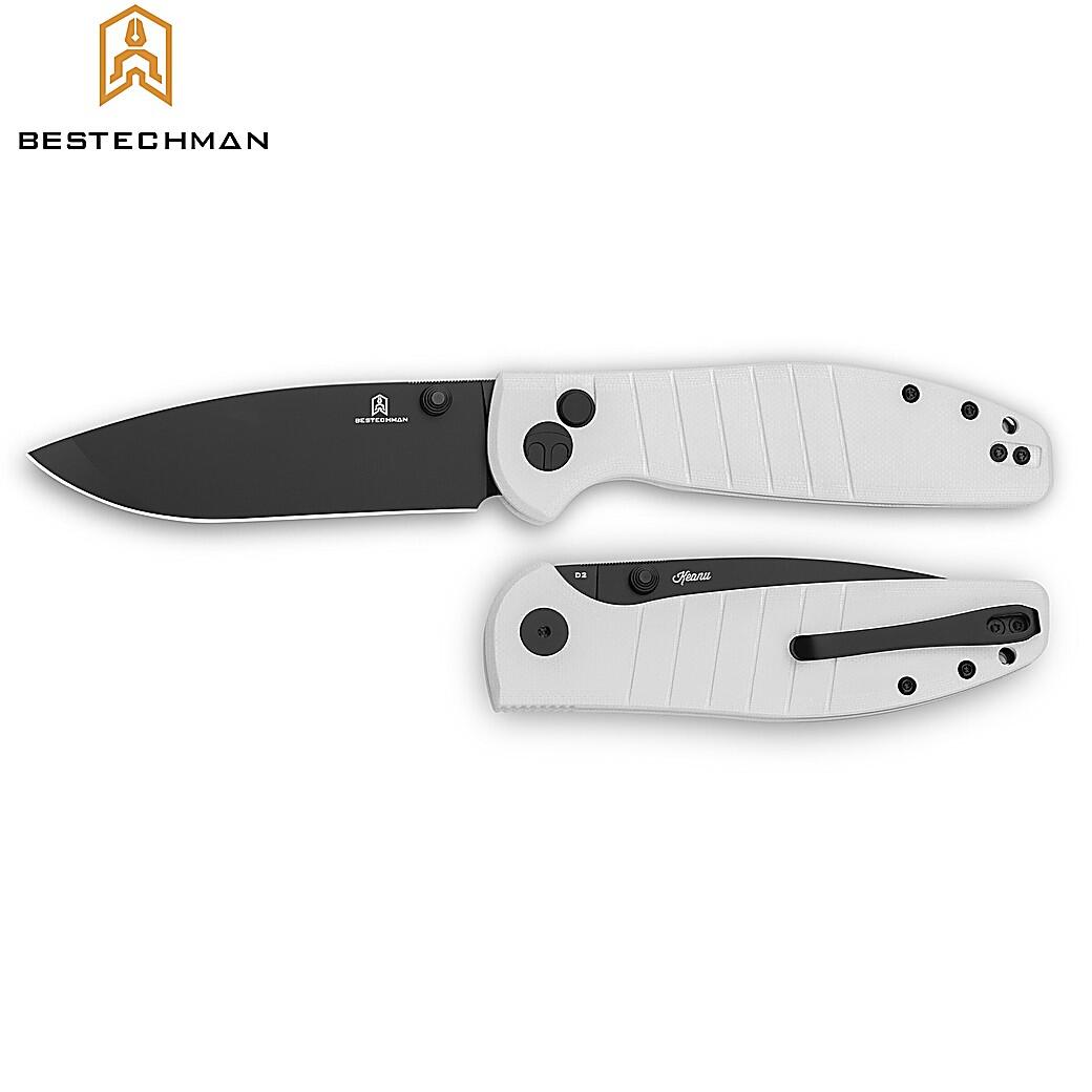 Bestechman Navalha Goodboy Branca G10 D2 PVD 3/4