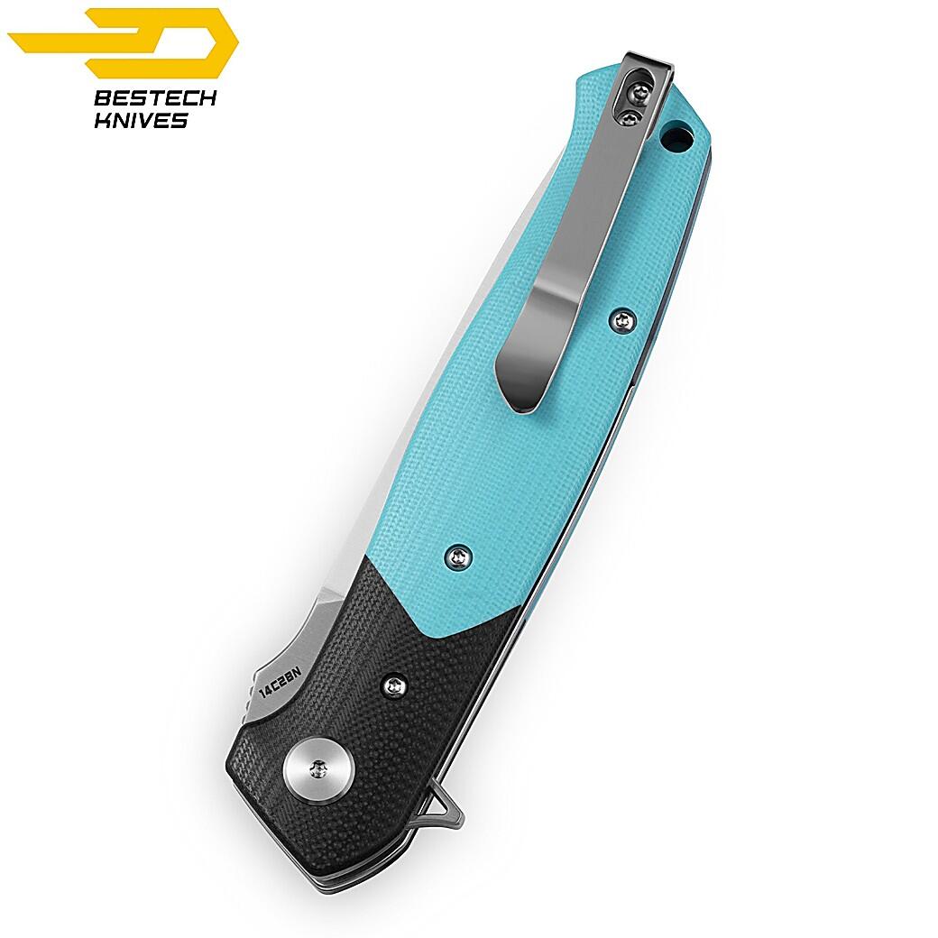 Bestech Navalha de Bolso Swordfish Preto Azul G10 14C28N 2/7