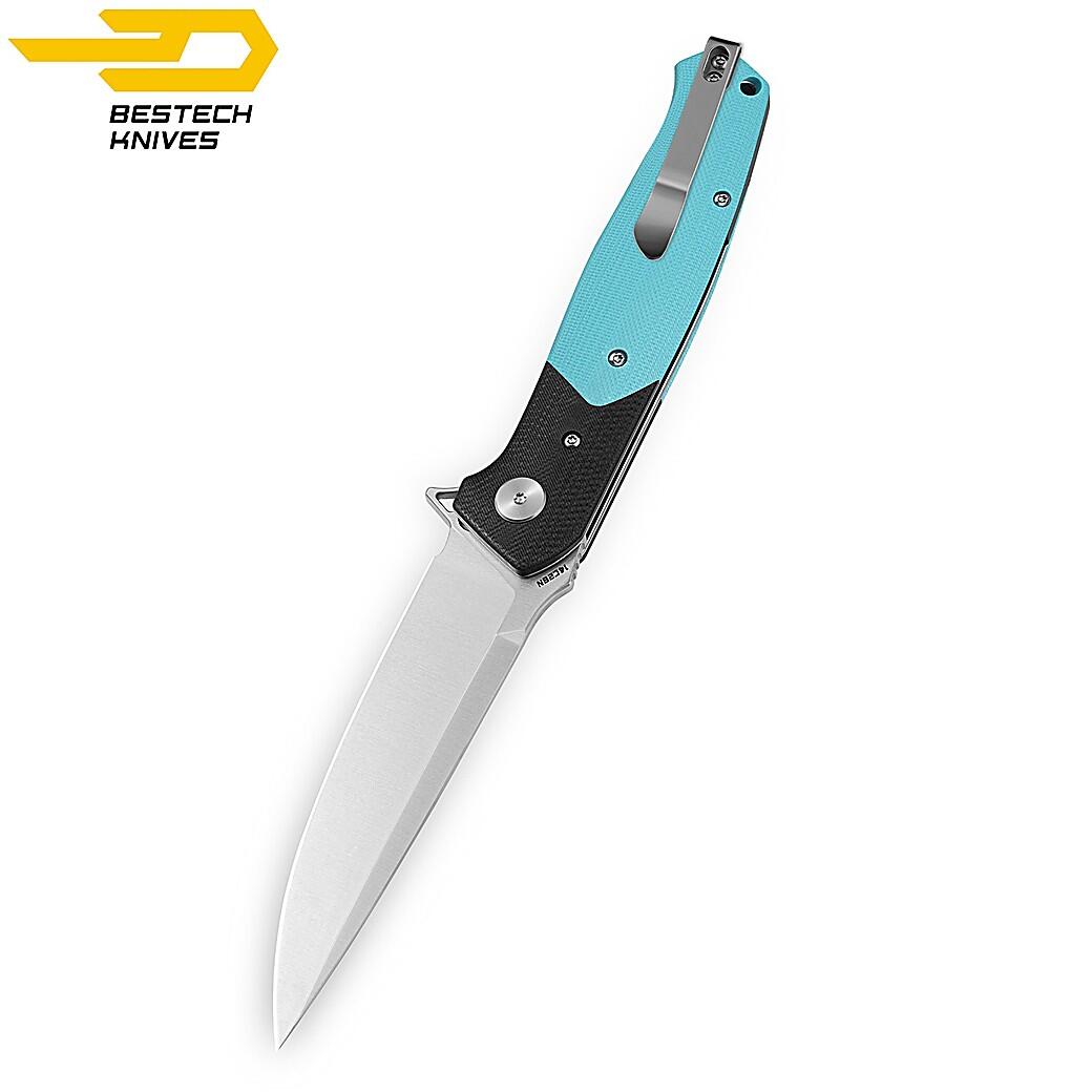 Bestech Navalha de Bolso Swordfish Preto Azul G10 14C28N 3/7
