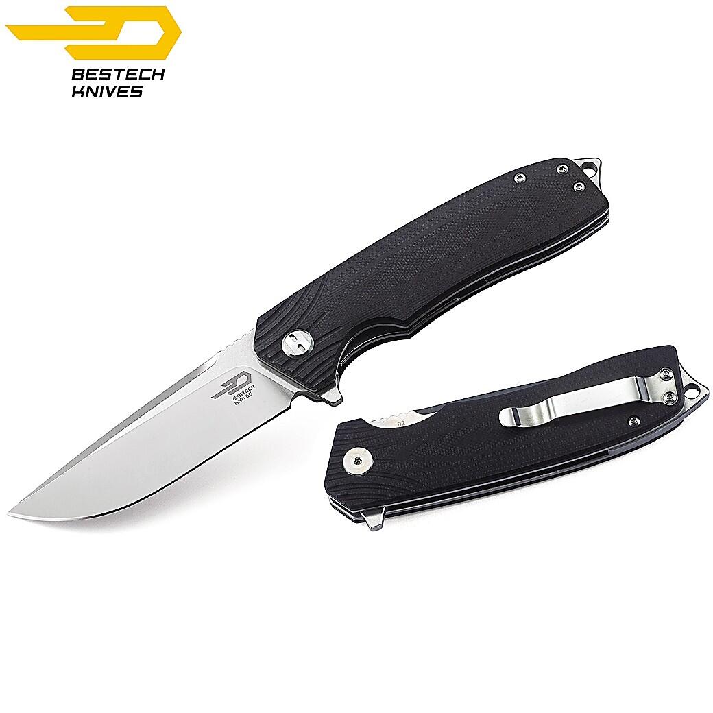 Bestech Couteau de Poche Lion Noir G10 D2 7/7