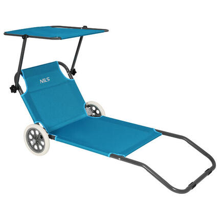 Liegestuhl mit Rädern und Sonnendach NC3307 NILS