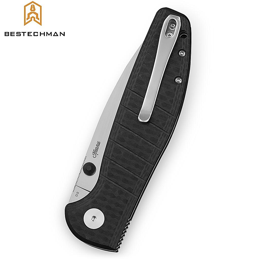 Bestechman EDC-Lemmet Goodboy Zwart Shredded G10 D2 4/4