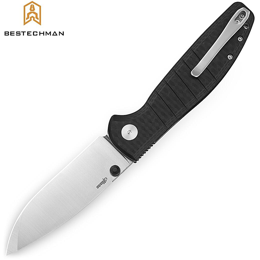 Bestechman EDC-Lemmet Goodboy Zwart Shredded G10 D2 2/4
