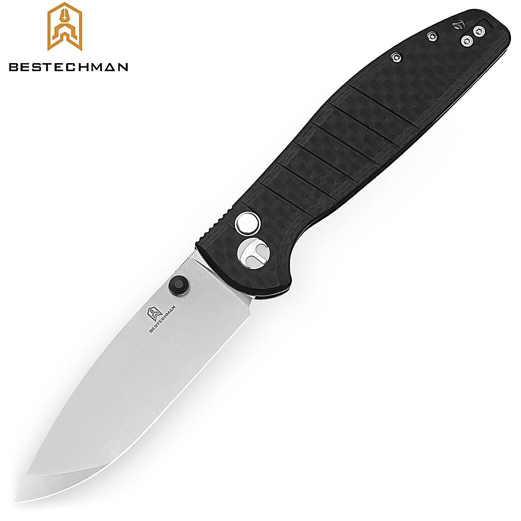 Bestechman - Bestechman Couteau De Poche Goodboy Noir Shredded G10 D2 - Aiguisoir - 9 Cm - Decathlon