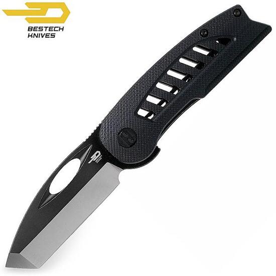 Bestech Couteau de Poche Explorer Noir G10 D2