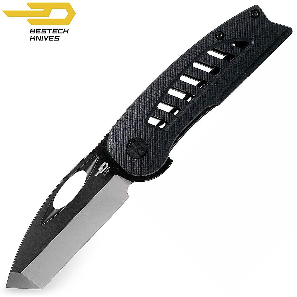 Bestech Knives - Bestech Couteau De Poche Explorer Noir G10 D2 - Aiguisoir - 7 Cm - Decathlon