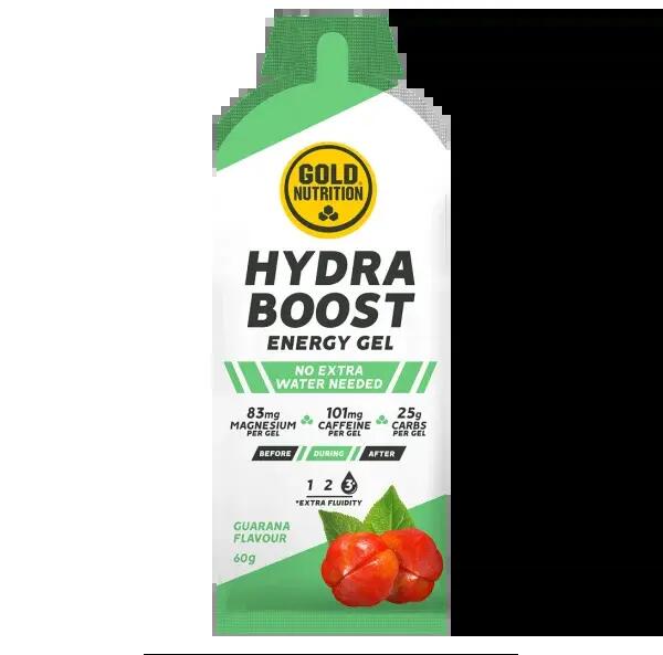 Gel energizant cu cafeina, Hydra Boost cu Guarana, GoldNutrition 60g 2/2
