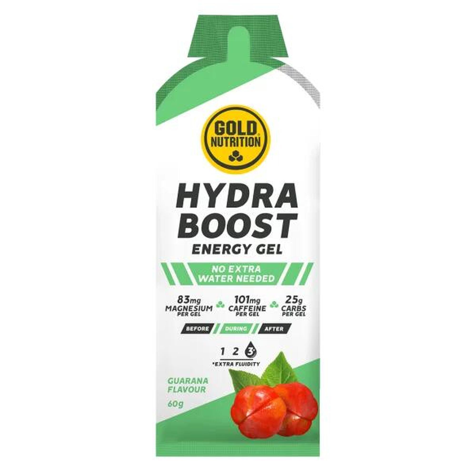 Gel energizant cu cafeina, Hydra Boost cu Guarana, GoldNutrition 60g