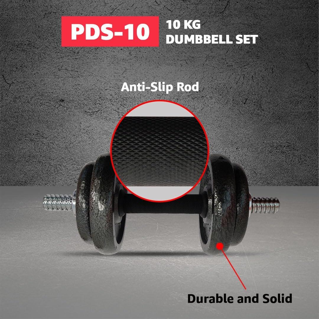 PDS-10 Adjustable Iron Dumbbell with Carry case by PowerMax Fitness