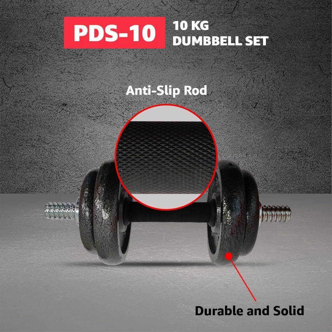 PDS-10 Adjustable Iron Dumbbell with Carry case by PowerMax Fitness -  5